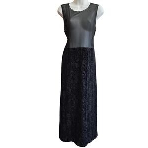 J.Jill Vtg Y2K Whimsigoth Indie Dark Romance Mesh Burnout Velvet Maxi Dress M